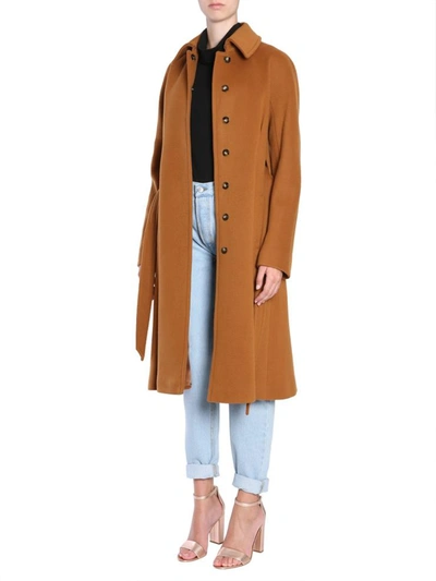 Shop Alberta Ferretti Wool And Cashmere Coat In Brown