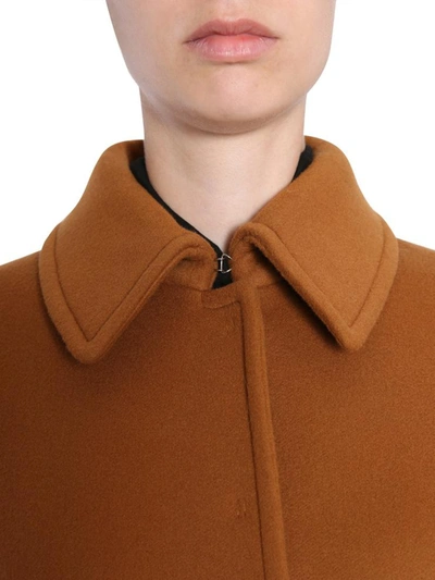 Shop Alberta Ferretti Wool And Cashmere Coat In Brown