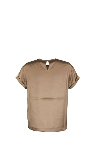 Shop Brunello Cucinelli Short Sleeve T-shirt In Brown