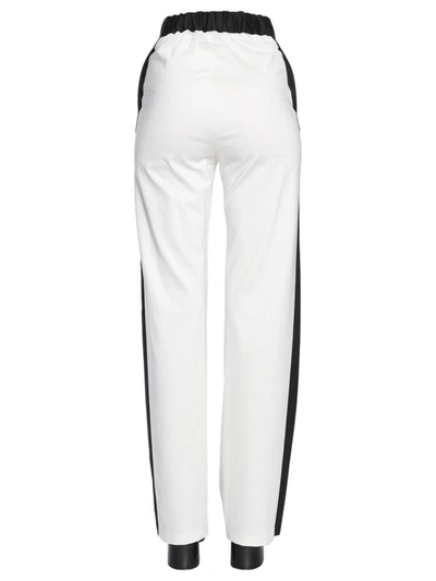 Shop Mm6 Maison Margiela Trousers With Side Band In White