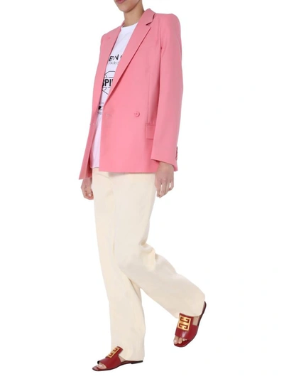 Shop Givenchy Double-breasted Jacket In Pink