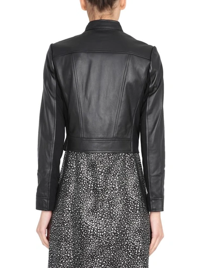 Shop Michael Michael Kors Biker Jacket In Black