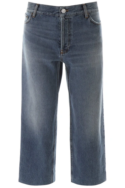 Shop Balenciaga Cropped Jeans In Light Vint Indigo