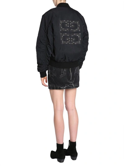 Shop Givenchy 4g Embroidered Bomber Jacket In Black