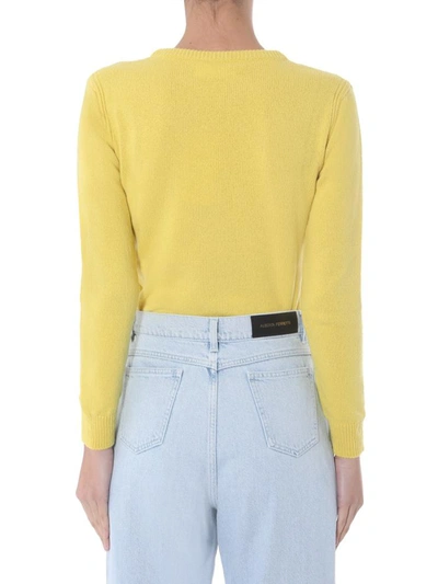 Shop Alberta Ferretti "love Me" Sweater In Yellow