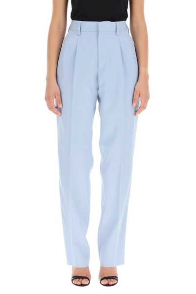 Shop Stella Mccartney Julien Wool Trousers In Angel Blue