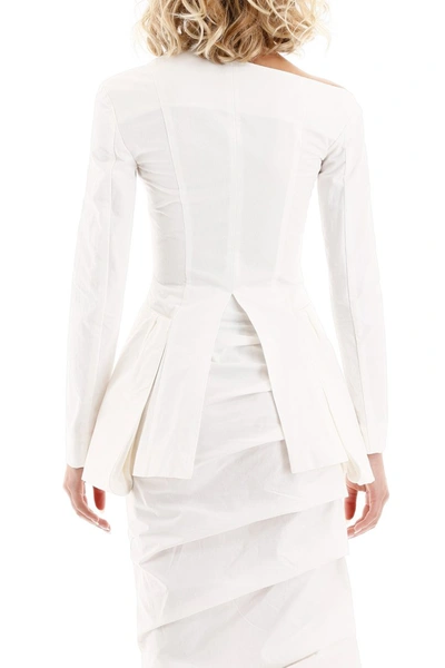 Shop A.w.a.k.e. Mode Asymmetrical Blazer In White
