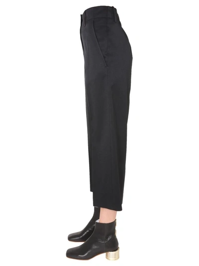 Shop Mm6 Maison Margiela Cropped Trousers In Black