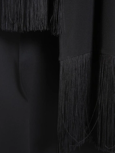 Shop Givenchy Fringed Shirt In Black