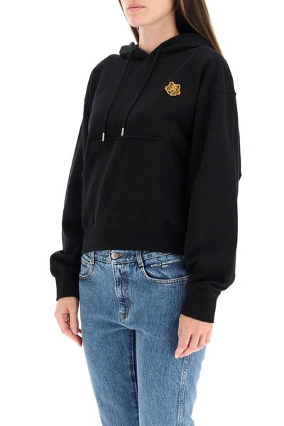 Shop Kenzo Tiger Patch Hoodie In Noir