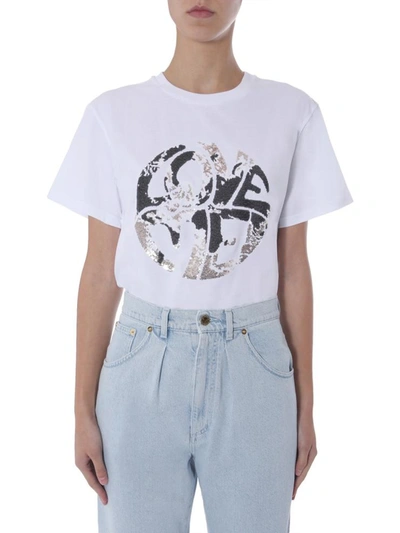 Shop Alberta Ferretti Crew Neck T-shirt In White