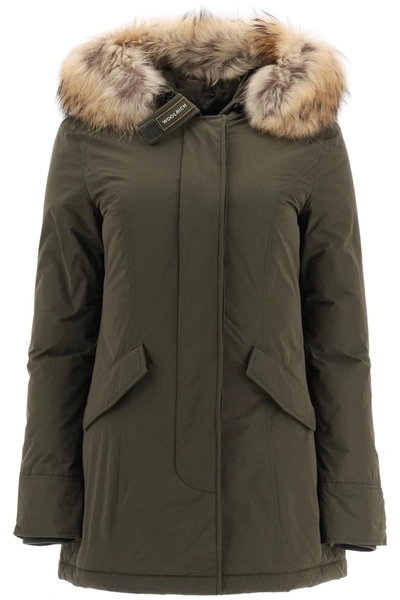 Shop Woolrich Luxury Arctic Parka With Murmasky Fur In Dark Green
