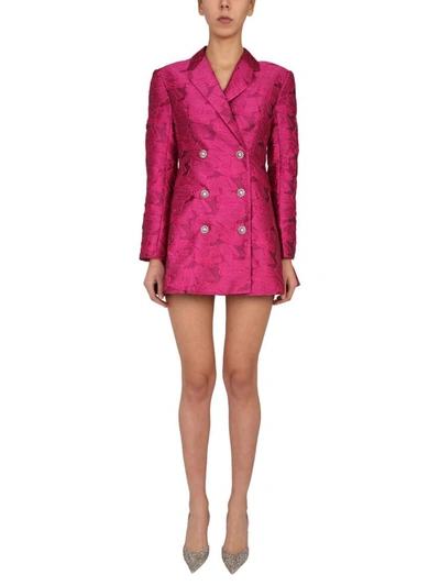 Shop Rotate Birger Christensen "newton" Blazer Dress In Fuchsia