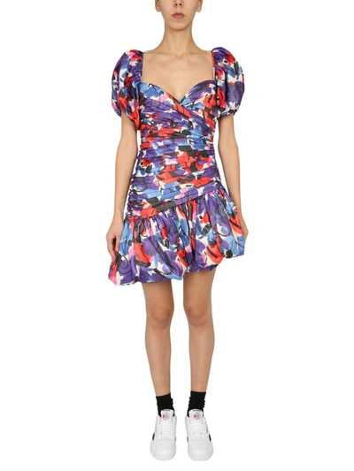 Shop Rotate Birger Christensen "dionne" Dress In Multicolour