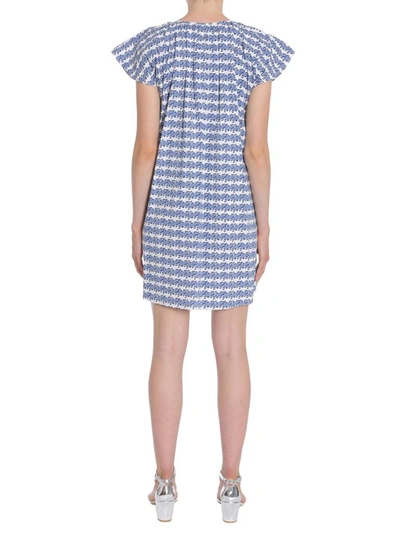 Shop Opening Ceremony Printed Cotton Poplin Dress In Blue