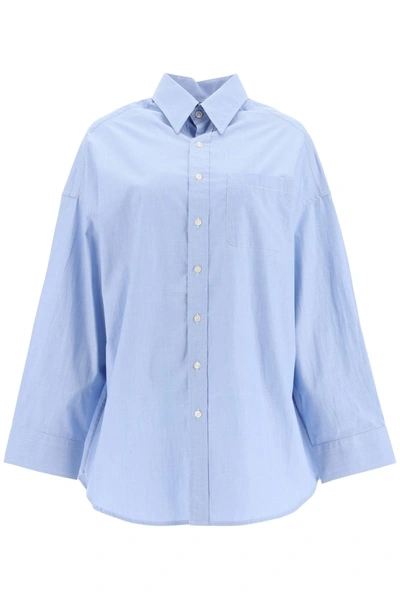 Shop R13 Oxford Oversized Shirt In Light Blue