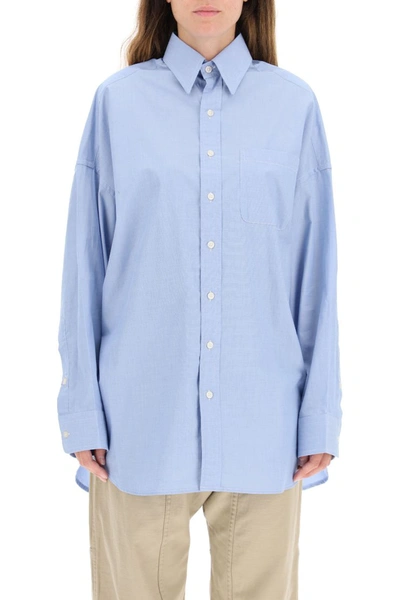 Shop R13 Oxford Oversized Shirt In Light Blue
