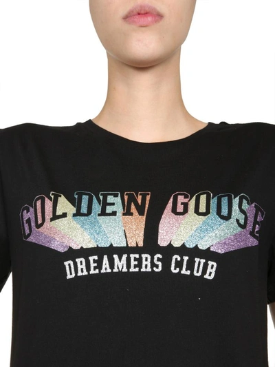 Shop Golden Goose Round Neck T-shirt In Black