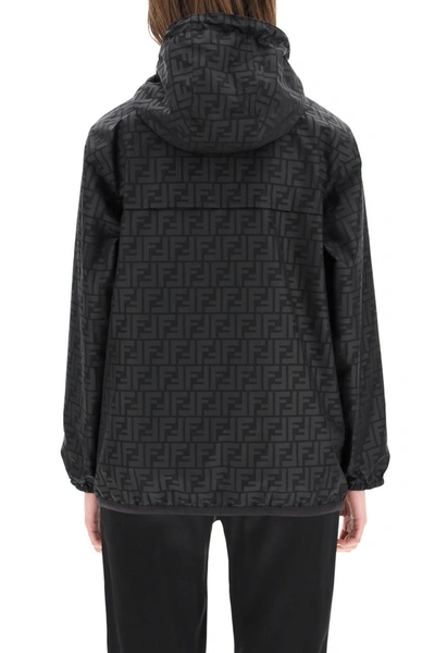 Shop Fendi X K-way Reversible Windbreaker Jacket In Black