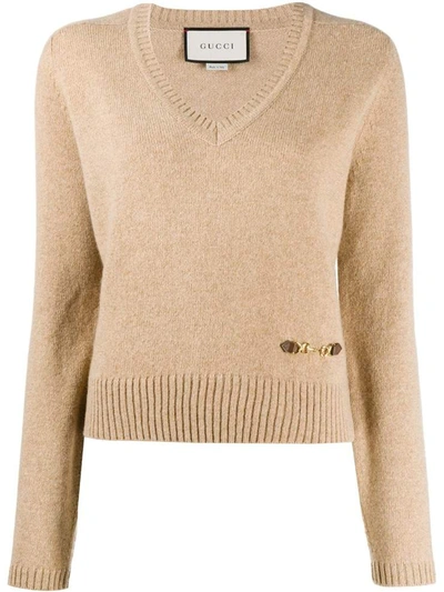 Shop Gucci Sweaters Camel