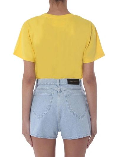 Shop Alberta Ferretti Crew Neck T-shirt In Yellow