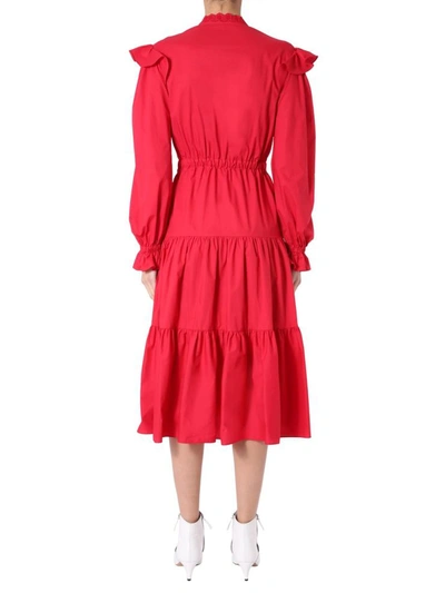 Shop Philosophy Di Lorenzo Serafini Dress With Frills In Red