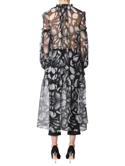 Shop Alexander Mcqueen Silk Tunic In Black