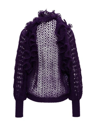 Shop Alberta Ferretti Mohair Sweater In Violet