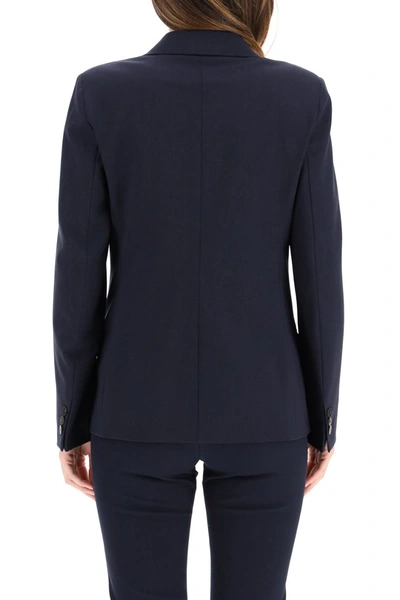 Shop Weekend Max Mara Navile Wool Blazer In Navy