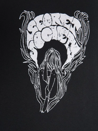 Shop Saint Laurent Secret Society Printed T-shirt In Black