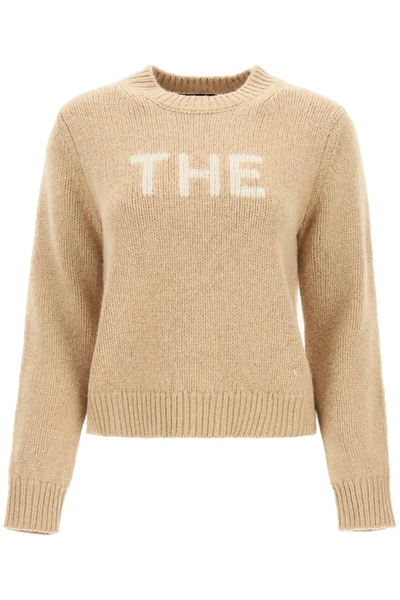 Shop Marc Jacobs (the) Marc Jacobs Sweater With "the" Intarsia In Caramel