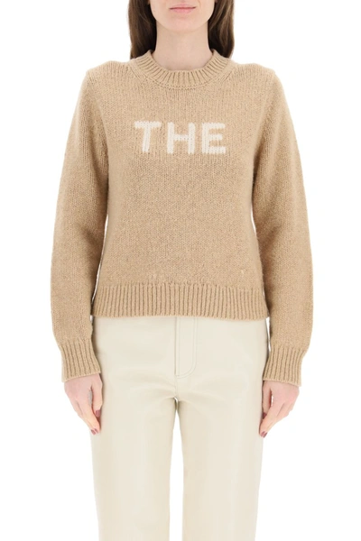 Shop Marc Jacobs (the) Marc Jacobs Sweater With "the" Intarsia In Caramel