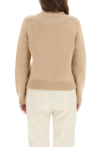 Shop Marc Jacobs (the) Marc Jacobs Sweater With "the" Intarsia In Caramel