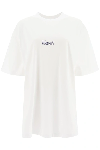 Shop Vetements Poem T-shirt In White