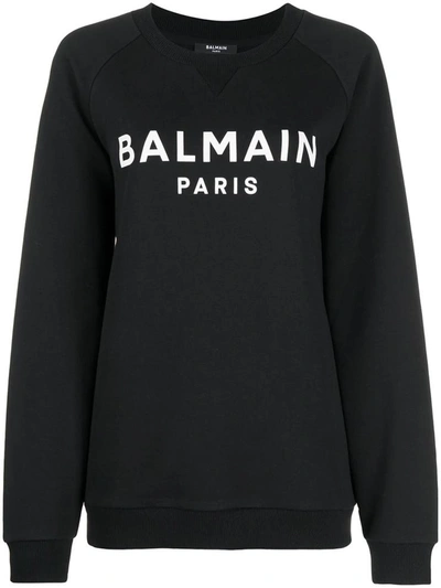 Shop Balmain Sweatshirts In Noir/blanc