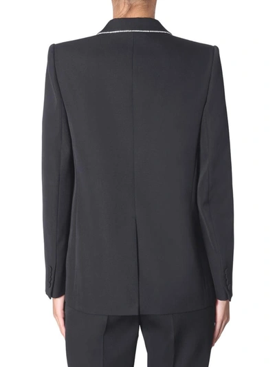 Shop Givenchy Wool Blazer With Strass In Black