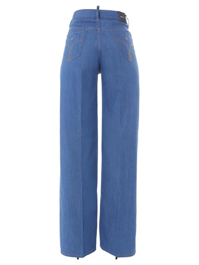 Shop Dsquared2 "basic Bohemian" Jeans In Blue