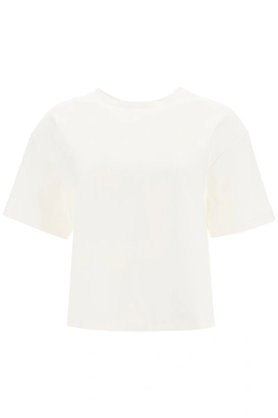 Shop Area T-shirt With Cut-out Heart And Crystals In White