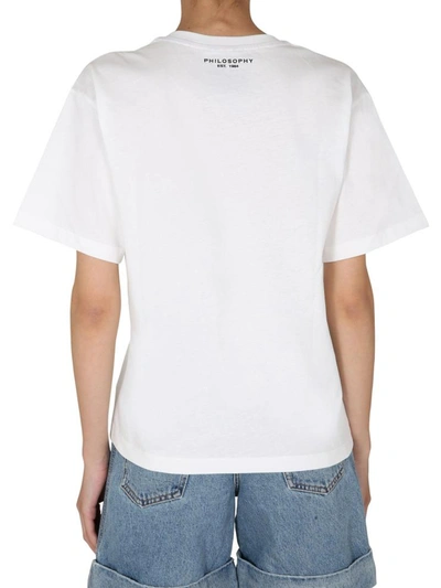 Shop Philosophy Di Lorenzo Serafini Round Neck T-shirt In White