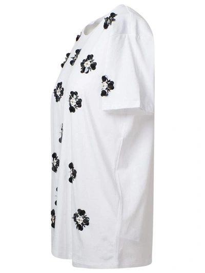 Shop Michael Michael Kors T-shirt Medallion Bianca In White