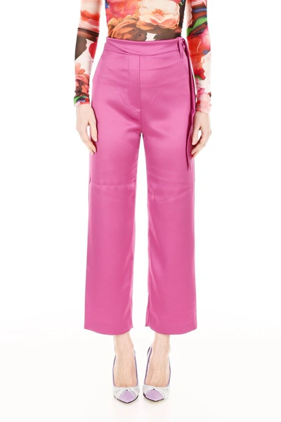 Shop Nanushka High-waisted Trousers In Rosebud