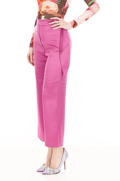 Shop Nanushka High-waisted Trousers In Rosebud