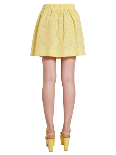 Shop Boutique Moschino Folded Skirt In Yellow