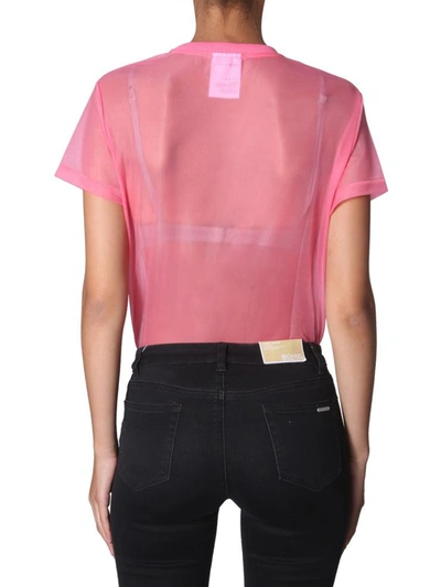 Shop Helmut Lang Round Neck T-shirt In Pink