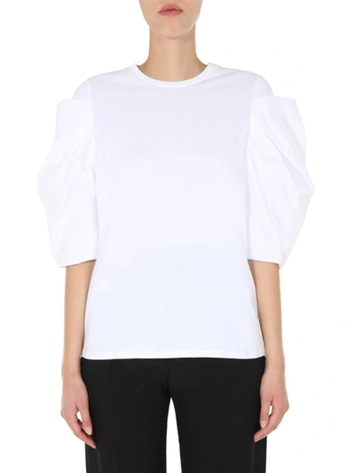 Shop Alexander Mcqueen Round Neck T-shirt In White