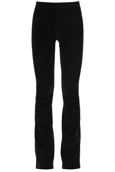 Shop Drome Suede Trousers In Black