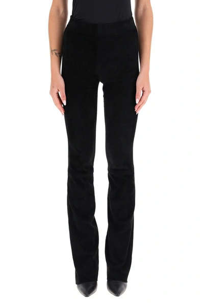 Shop Drome Suede Trousers In Black