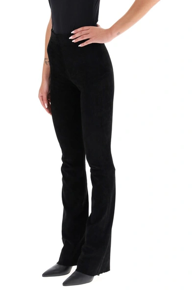 Shop Drome Suede Trousers In Black