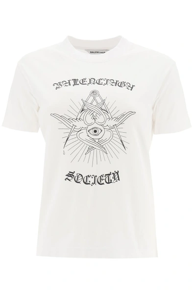 Balenciaga Free Your Mind T-shirts In White | ModeSens