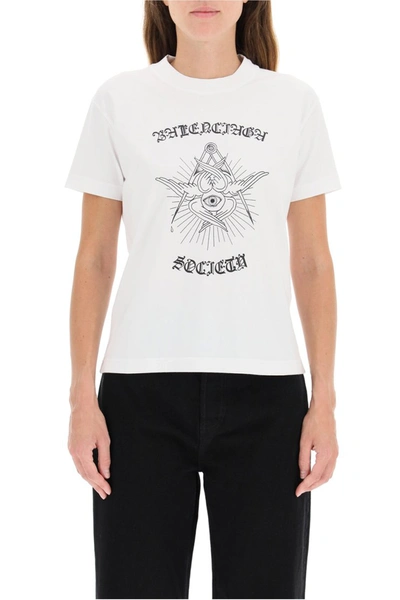 Shop Balenciaga Gothic Print T-shirt In White